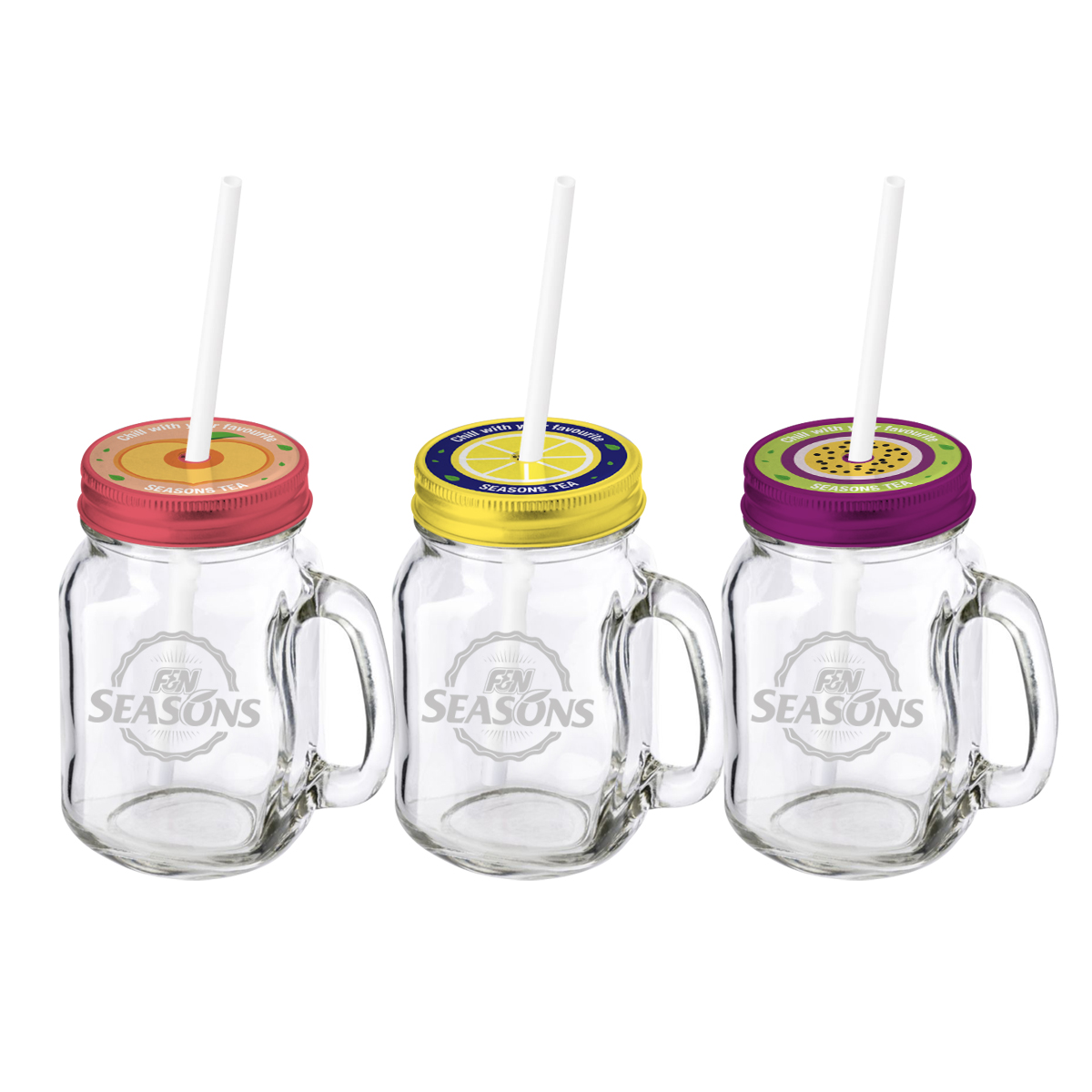 Mason Mug with Straw (500ml)